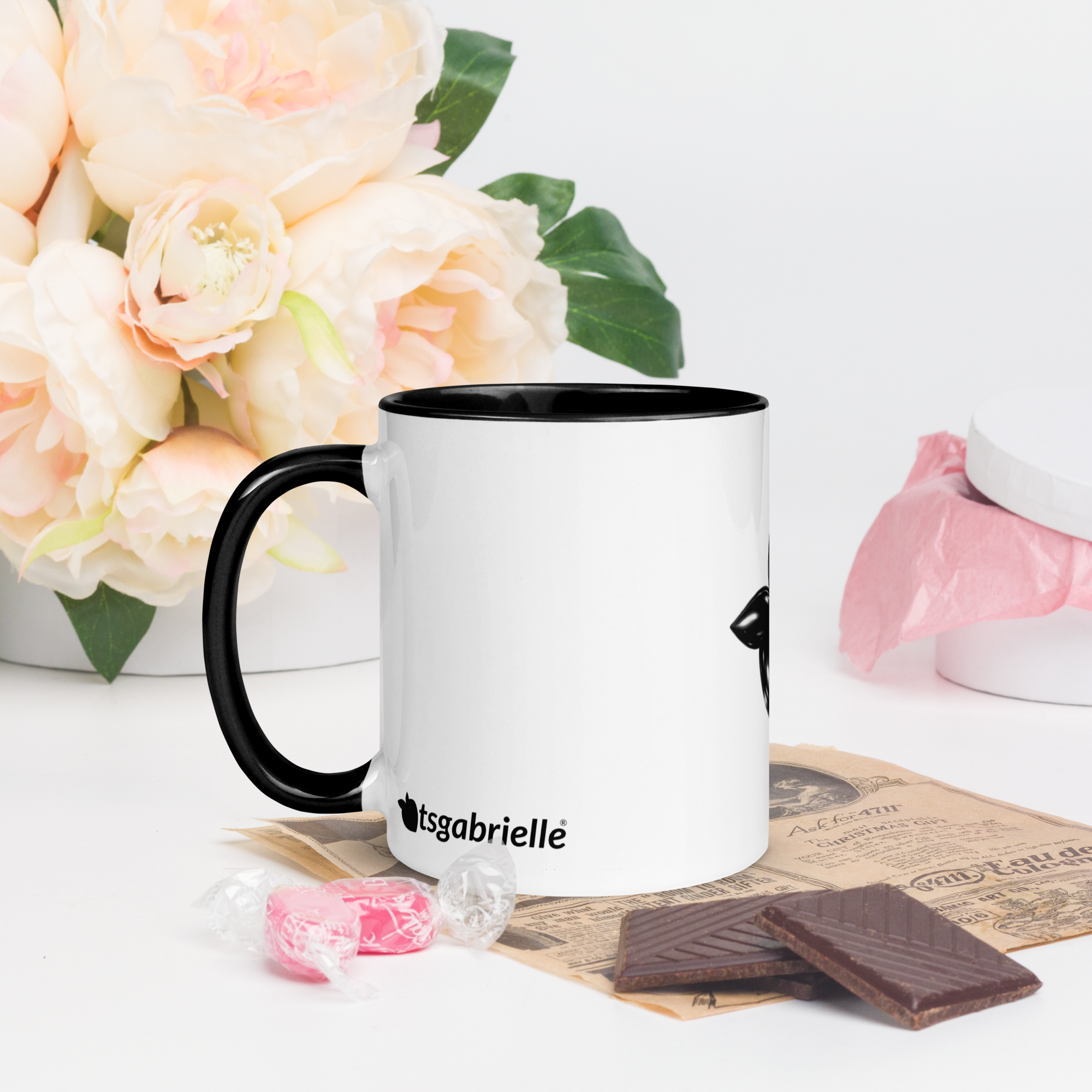 tsgabrielle® • Mug with Color Black Inside • Ceramic • 2 Sizes - Black - View 14