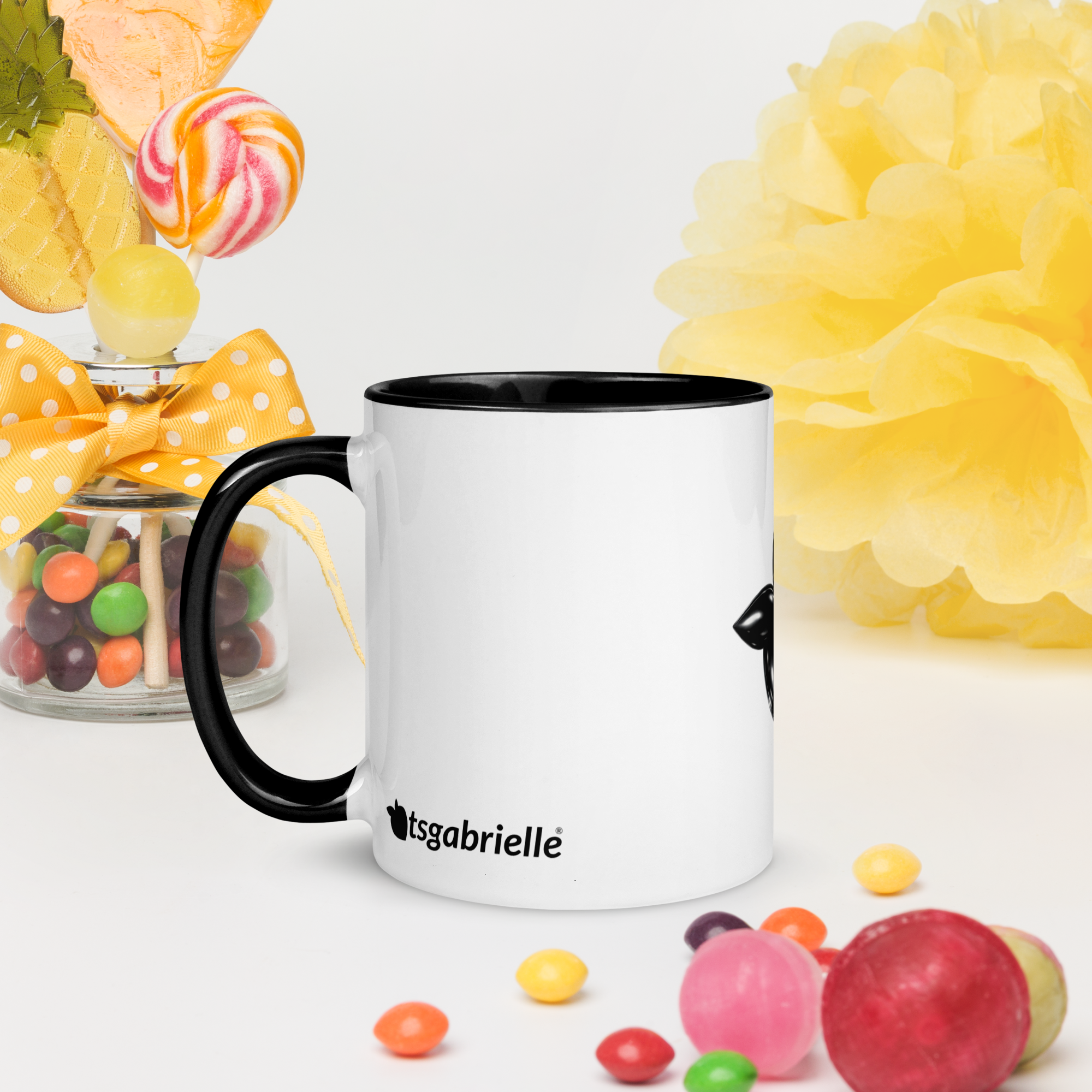 tsgabrielle® • Mug with Color Black Inside • Ceramic • 2 Sizes - Black - View 15