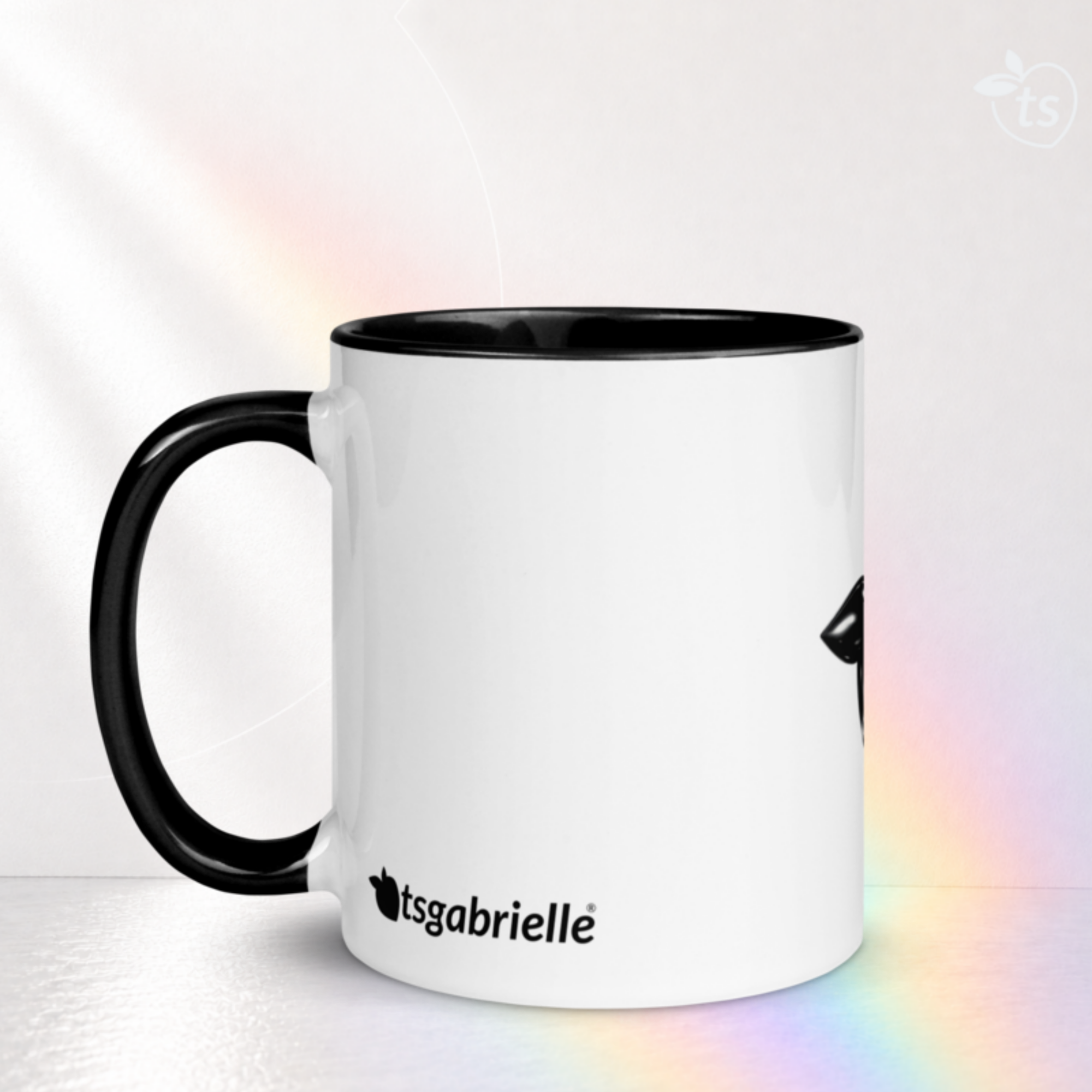 tsgabrielle® • Mug with Color Black Inside • Ceramic • 2 Sizes - Black - View 18