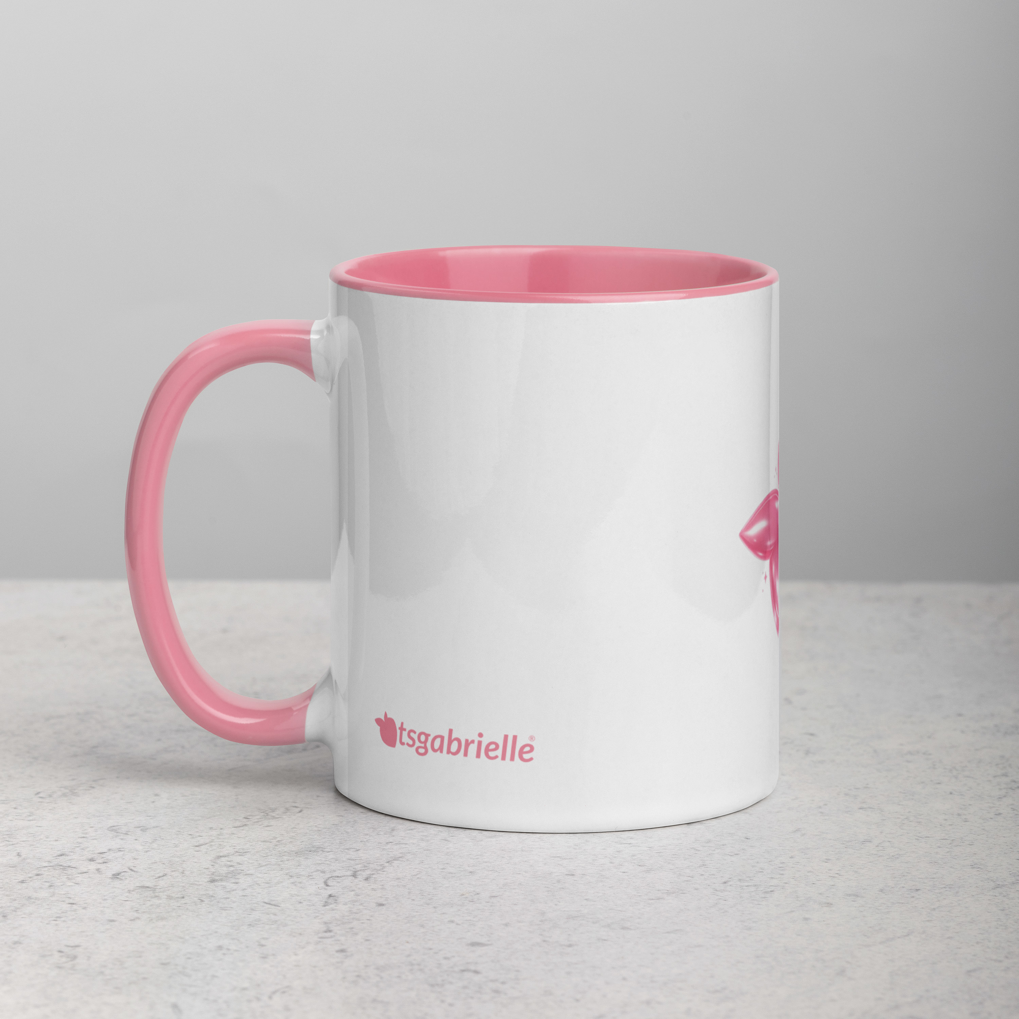 tsgabrielle® • Mug with Color Pink Inside • Ceramic • 11 oz - Pink - View 6