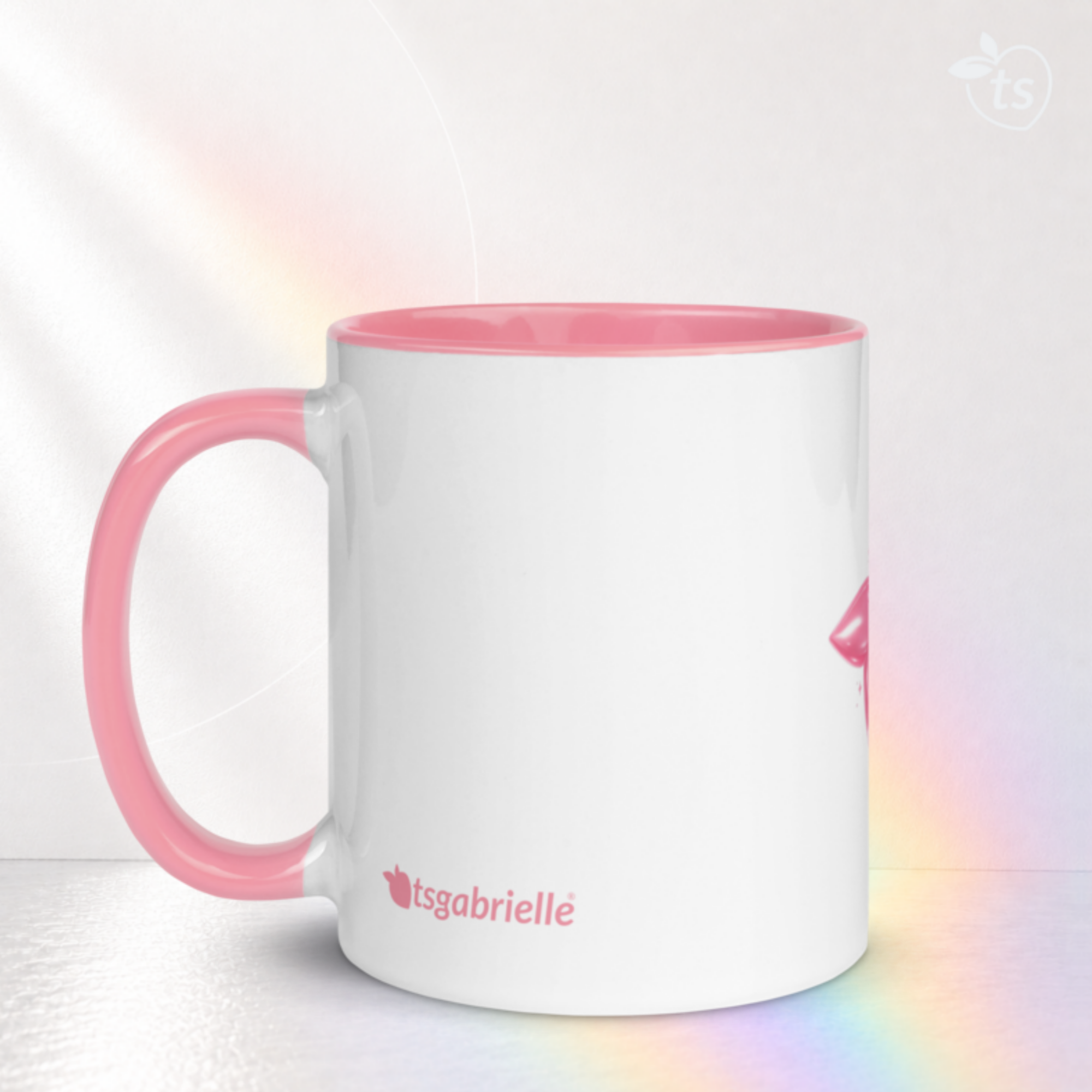 tsgabrielle® • Mug with Color Pink Inside • Ceramic • 11 oz - Pink - View 11