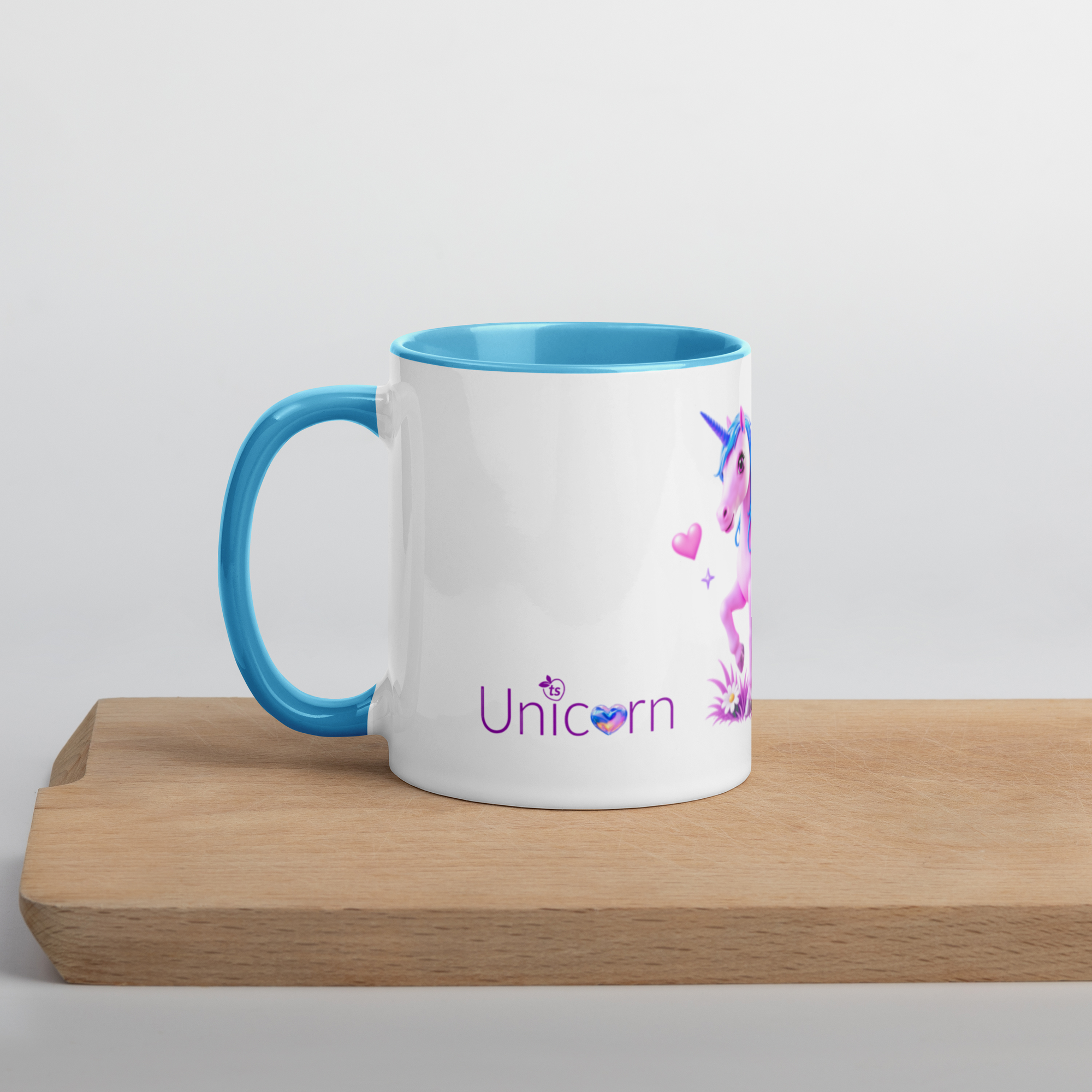 tsgabrielle® • Mug with Color Inside • Unicorn - Seraphina • Ceramic • 2 Sizes - Blue - View 7