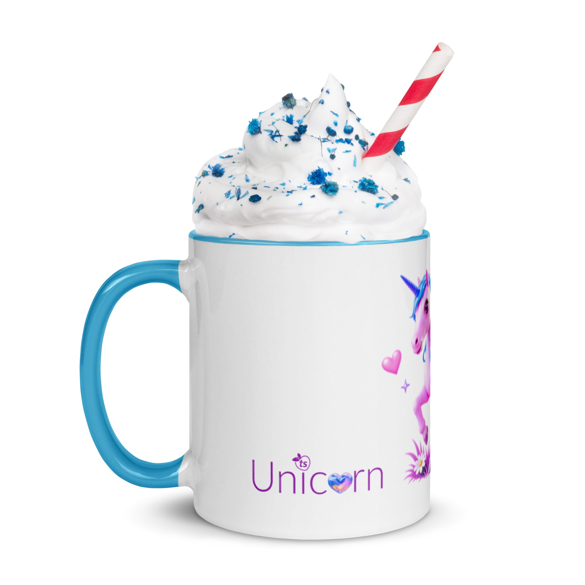tsgabrielle® • Mug with Color Inside • Unicorn - Seraphina • Ceramic • 2 Sizes - Blue - View 11