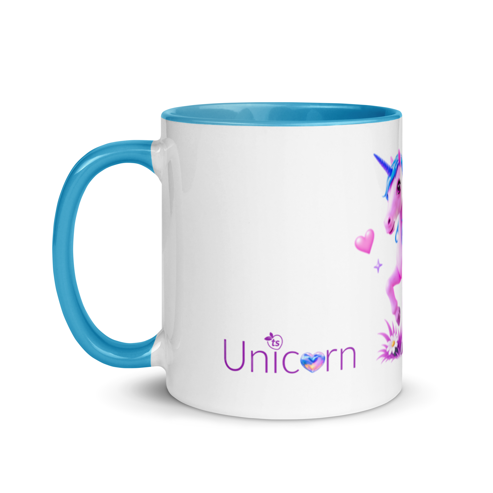 tsgabrielle® • Mug with Color Inside • Unicorn - Seraphina • Ceramic • 2 Sizes - Blue - View 13
