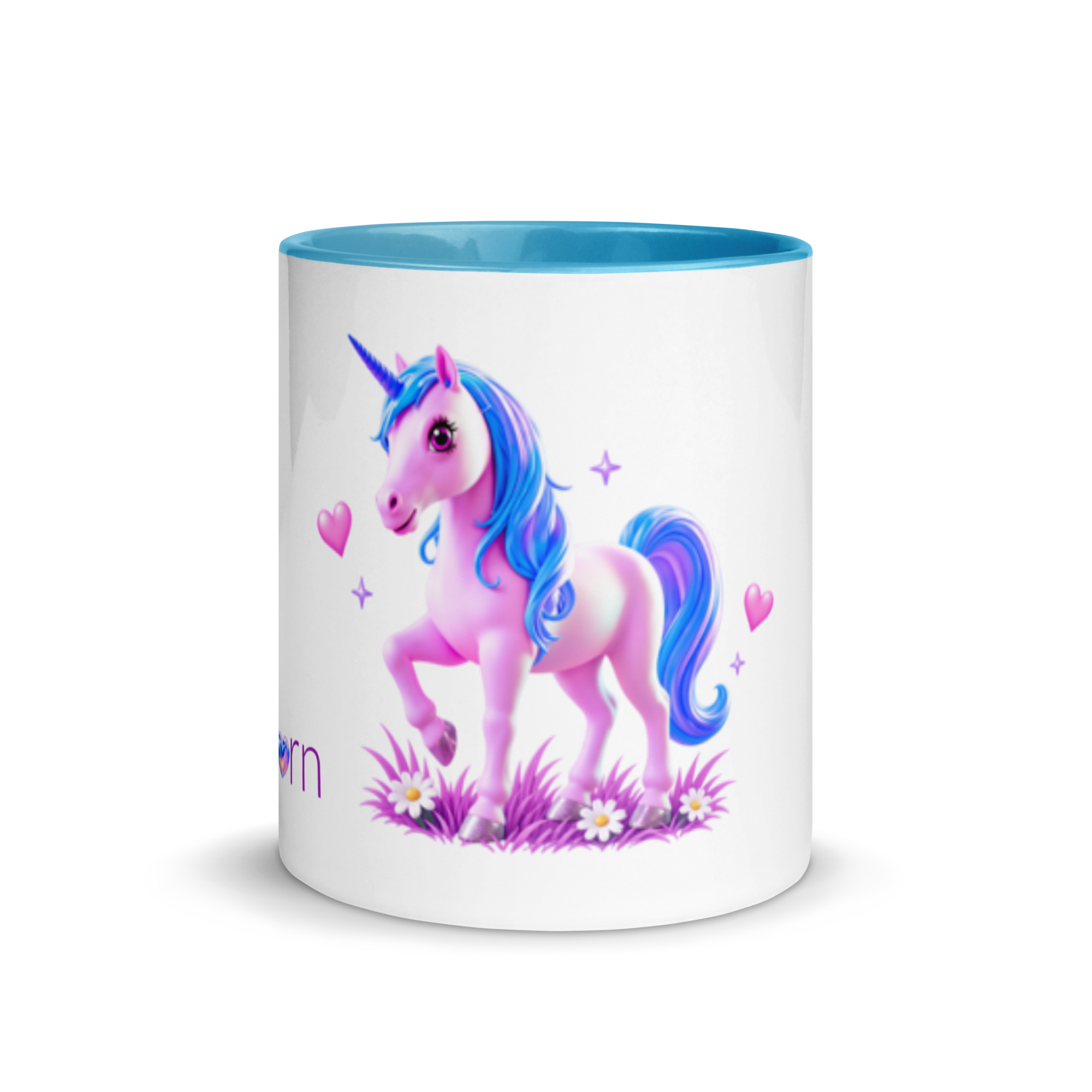 tsgabrielle® • Mug with Color Inside • Unicorn - Seraphina • Ceramic • 2 Sizes - Blue - View 14