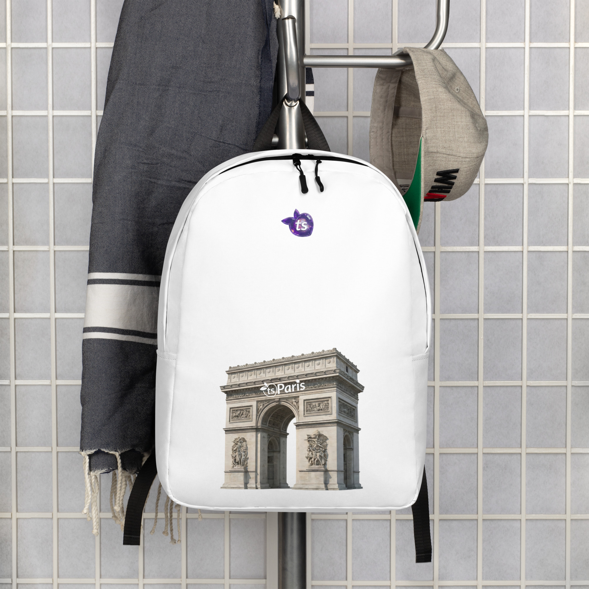 tsgabrielle® • Paris - Arc de Triomphe • Minimalist Backpack • White - White - View 7