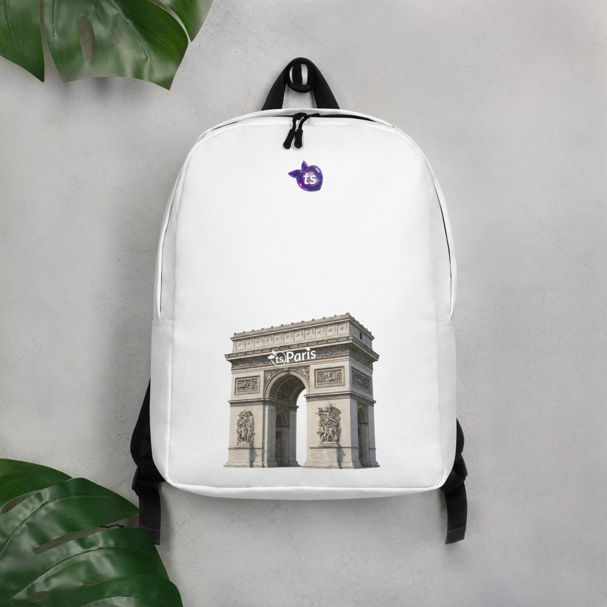 tsgabrielle® • Paris - Arc de Triomphe • Minimalist Backpack • White - White - View 6