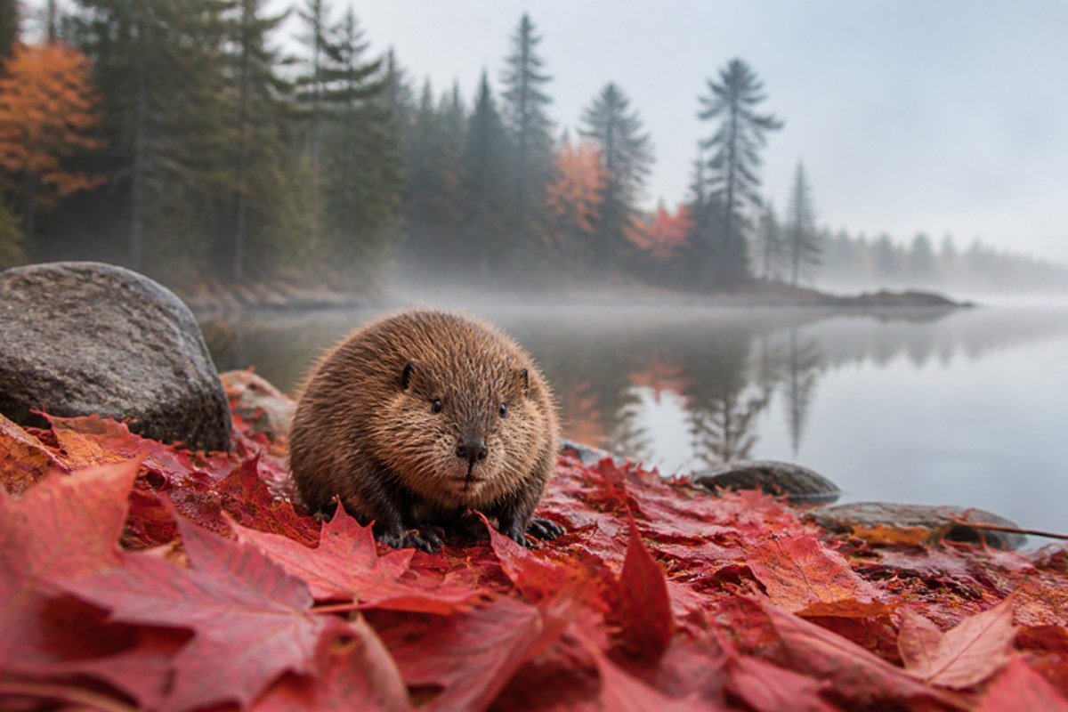 Un lac québécois, matin d’automne.